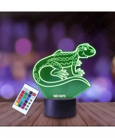 Lampka Nocna 3D LED LAMP Jaszczurka Gad