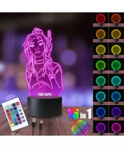 Lampka Nocna 3D LED LAMP Gra Valorant Jett