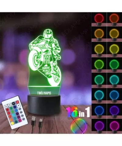 Lampka Nocna 3D LED LAMP Motogp Mistrz