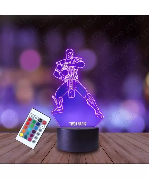 Lampka Nocna 3D LED LAMP Gra Mortal Kombat Sub-Zero