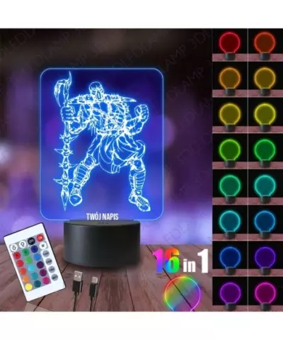 Lampka Nocna 3D LED LAMP Gra Mortal Kombat Scorpion