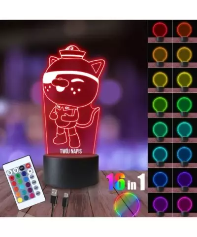 Lampka Nocna 3D LED LAMP Kocurro Oktonauci