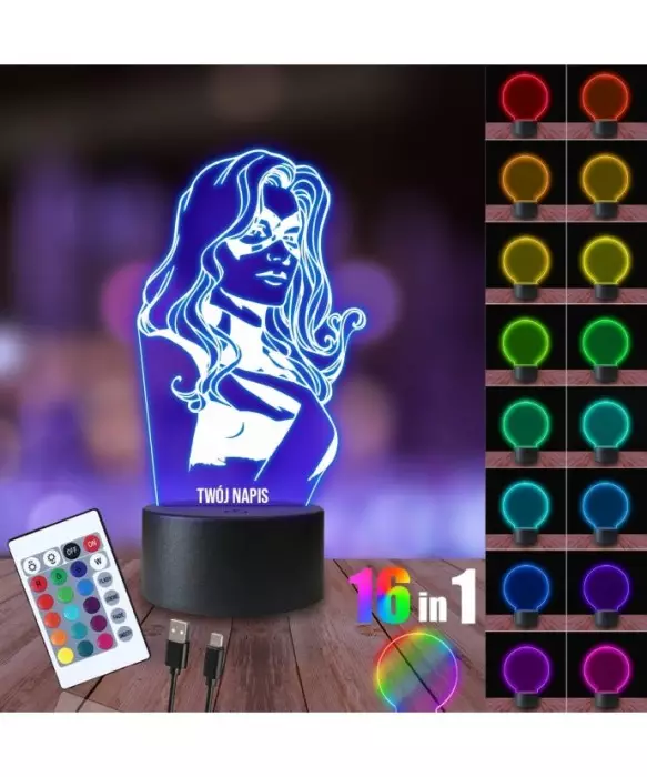 Lampka Nocna 3D LED LAMP Marvel Ms.