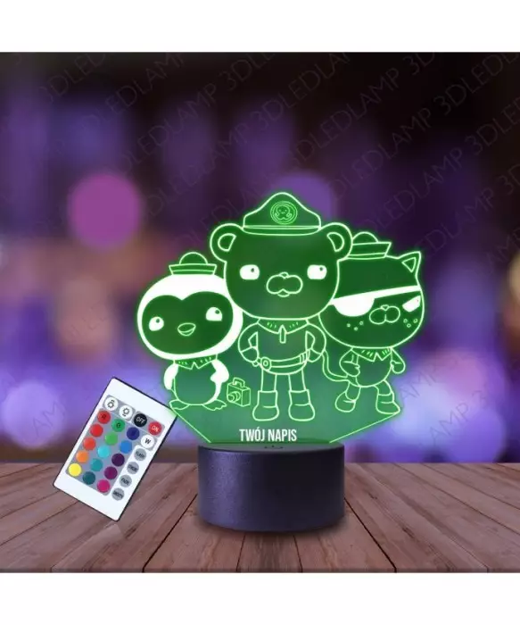 Lampka Nocna 3D LED LAMP Postacie Oktonauci