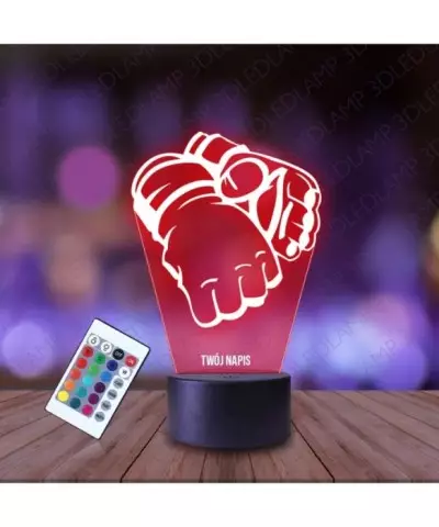 Lampka Nocna 3D LED LAMP Rękawice Bokserskie Boks