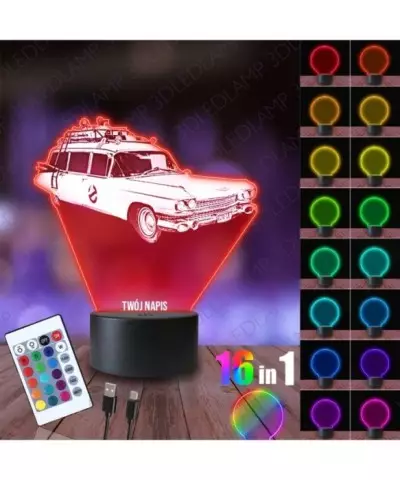 Lampka Nocna 3D LED LAMP Samochód Pogromcy Duchów