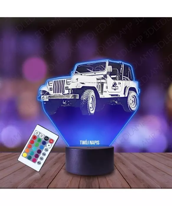 Lampka Nocna 3D LED LAMP Park Jurajski Samochód