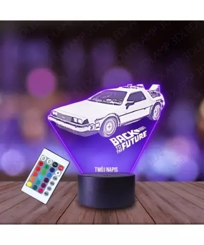 Lampka Nocna 3D LED LAMP Samochód Powrót do Przyszłości