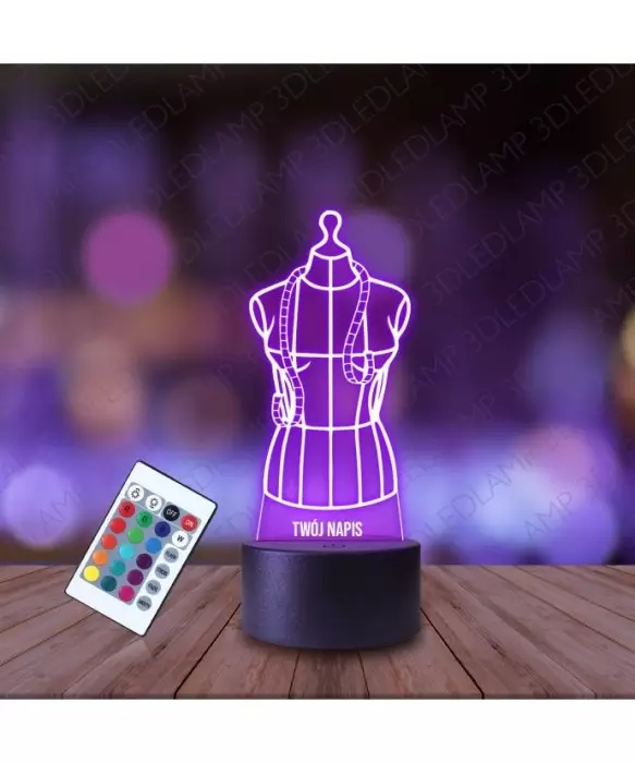 Lampka Nocna 3D LED LAMP Manekin Projektant Mody