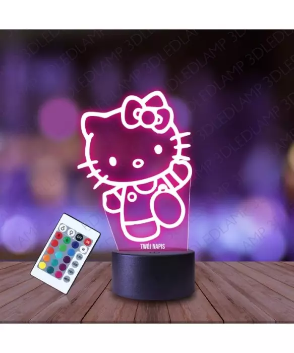 Lampka Nocna 3D LED LAMP Hello Kitty Kotek
