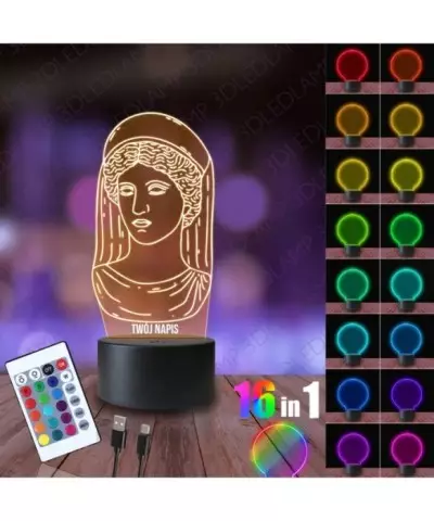 Lampka Nocna 3D LED LAMP Mitologia Demeter
