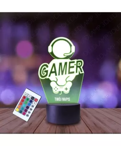 Lampka Nocna 3D LED LAMP dla Gracza Gamer