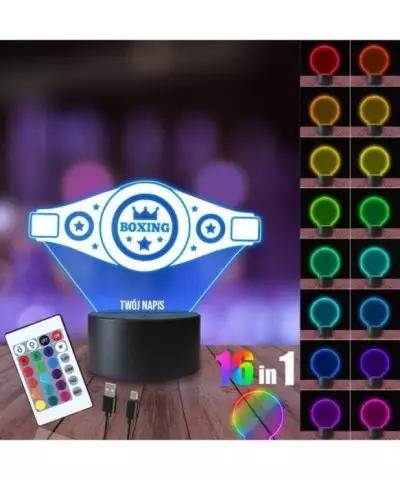 Lampka Nocna 3D LED LAMP Pas Bokserski