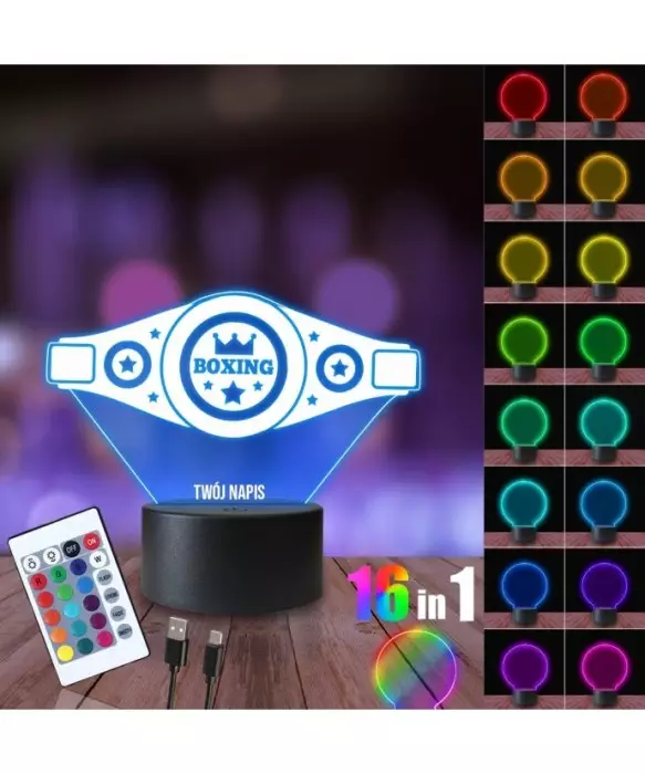 Lampka Nocna 3D LED LAMP Pas Bokserski