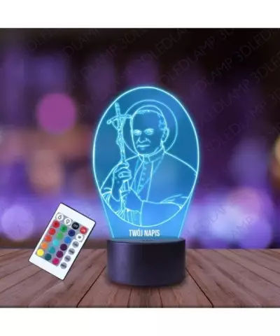 Lampka Nocna 3D LED LAMP Religijna Jan Paweł II