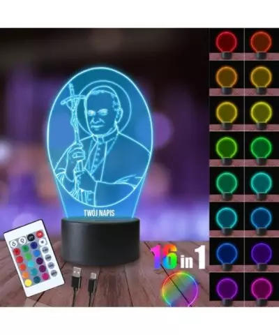 Lampka Nocna 3D LED LAMP Religijna Jan Paweł II
