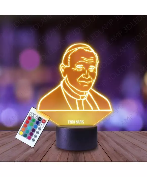 Lampka Nocna 3D LED LAMP Jan Paweł II Papież