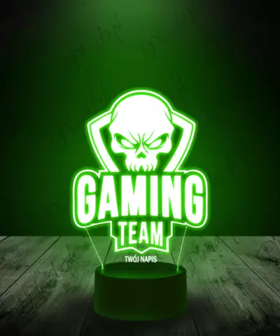 Lampka LED 3D Plexido dla Gracza Gaming Team