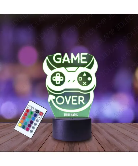 Lampka Nocna 3D LED LAMP Pad Game Over