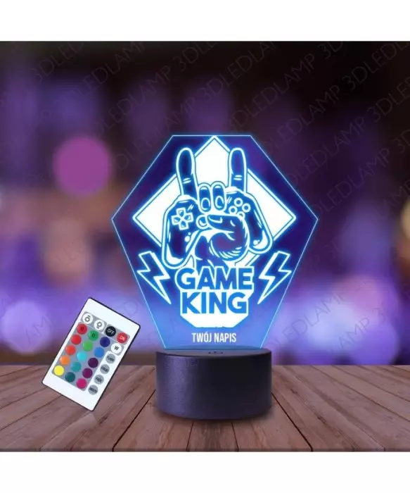 Lampka Nocna 3D LED LAMP dla Gracza Game King