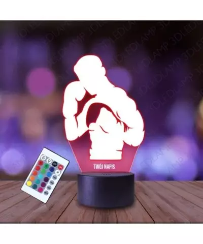 Lampka Nocna 3D LED LAMP Bokser Sztuki Walki