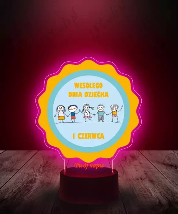Lampka LED 3D Plexido z Nadrukiem Prezent na Dzień Dziecka