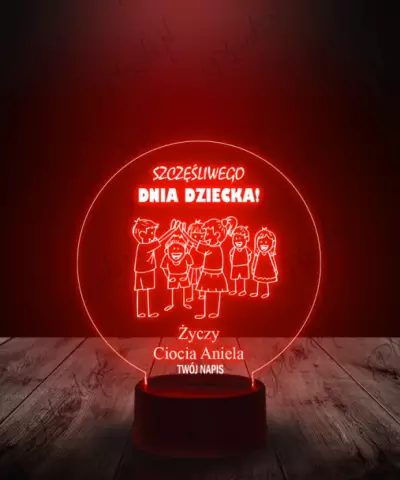 Lampka LED 3D Plexido Prezent Dzień Dziecka
