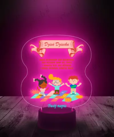 Lampka LED 3D Plexido z Nadrukiem Prezent Dzień Dziecka Dzieci - 2
