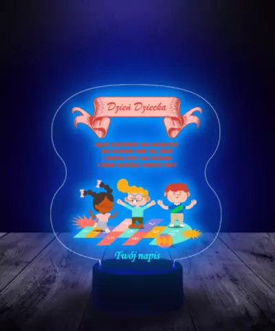 Lampka LED 3D Plexido z Nadrukiem Prezent Dzień Dziecka Dzieci
