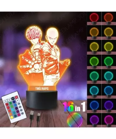 Lampka Nocna 3D LED LAMP One-Punch Man Genos