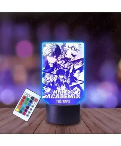 Lampka Nocna 3D LED LAMP My Hero Academia Napis