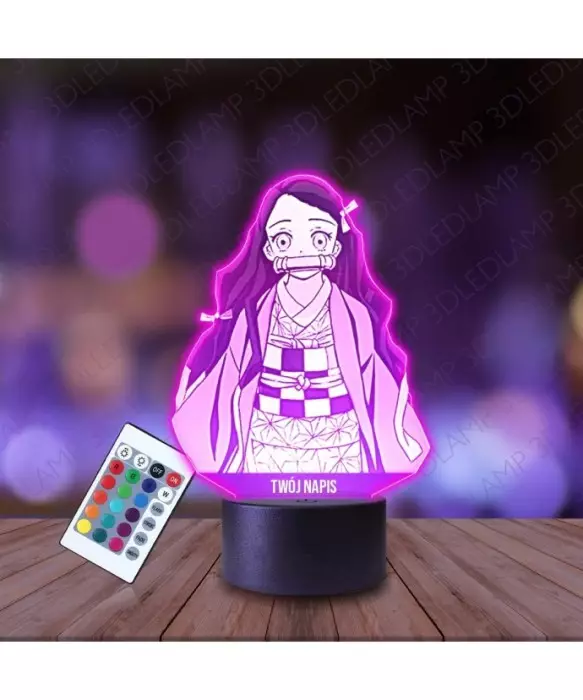 Lampka Nocna 3D LED LAMP Demon Slayer Postać Nezuko