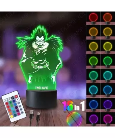 Lampka Nocna 3D LED LAMP Death Note Ryuk