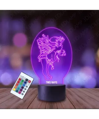 Lampka Nocna 3D LED LAMP Dziecko Wróżka Baśń