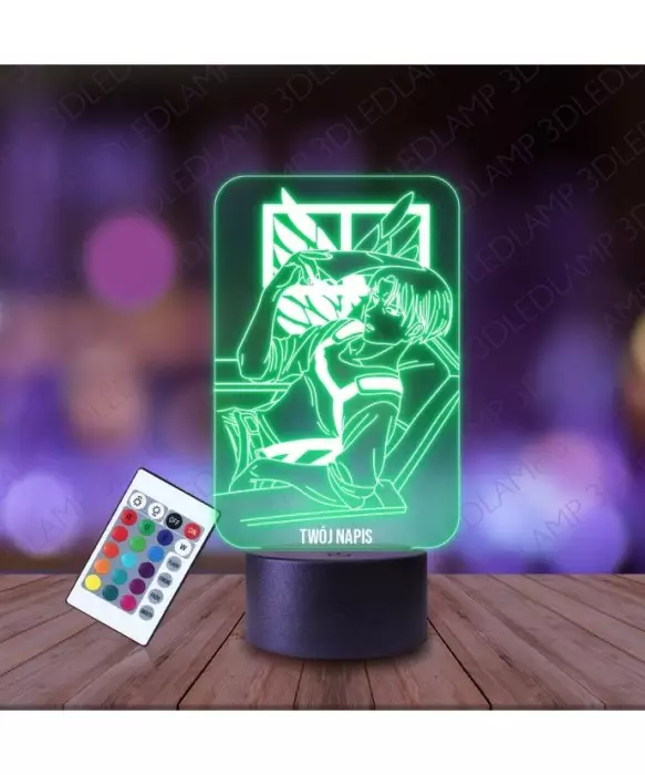 Lampka Nocna 3D LED LAMP Levi Ackerman Attack on Titan