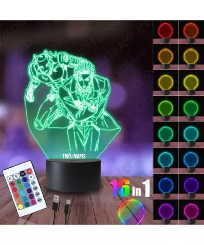 Lampka Nocna 3D LED LAMP Jojo's Bizzare Adventure Postacie