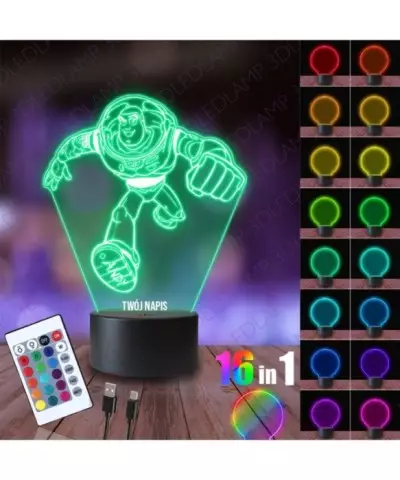 Lampka Nocna 3D LED LAMP Buzz Astral Toy Story 2