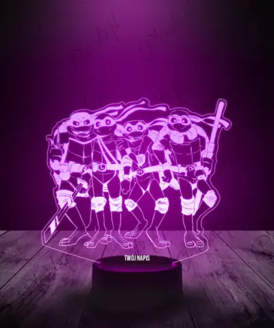 Lampka LED 3D Plexido Nastoletnie Żółwie Ninja - 3