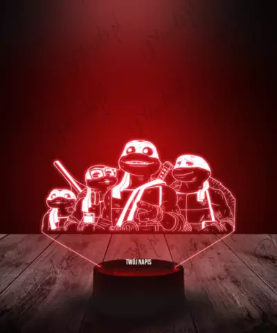 Lampka LED 3D Plexido Film Żółwie Ninja - 3