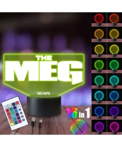 Lampka Nocna 3D LED LAMP The Meg Megalodon