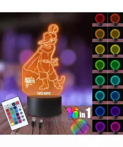 Lampka Nocna 3D LED LAMP Kot w Butach