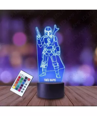 Lampka Nocna 3D LED LAMP Mandalorian Postać