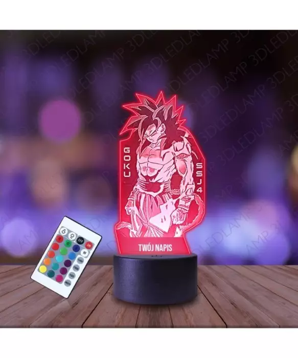 Lampka Nocna 3D LED LAMP Dragon Ball Goku SSJ4