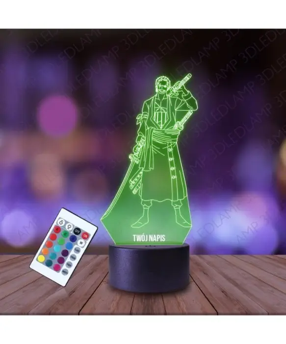 Lampka Nocna 3D LED LAMP One Piece Zoro