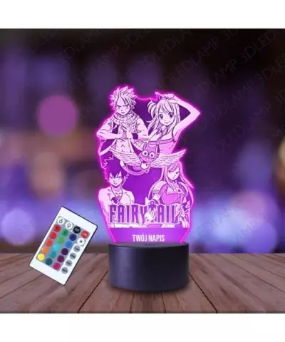 Lampka Nocna 3D LED LAMP Fairy Tail Postacie