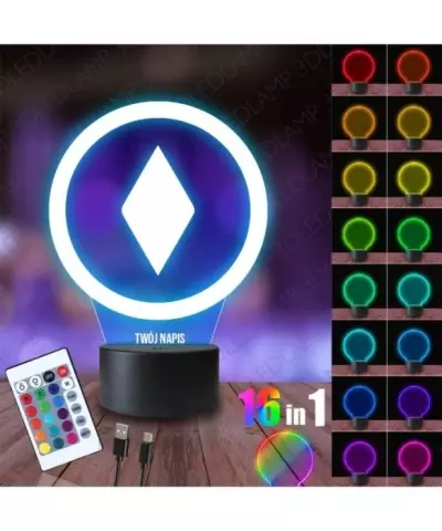 Lampka Nocna 3D LED LAMP Kryptowaluta Etherum