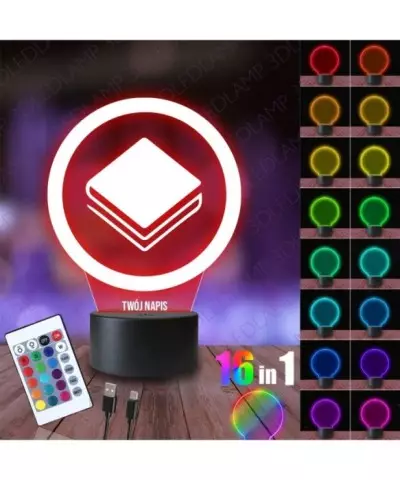 Lampka Nocna 3D LED LAMP Kryptowaluta Stratis