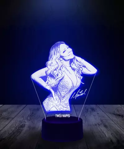 Lampka LED 3D Piosenkarka Mariah Carey
