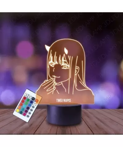 Lampka Nocna 3D LED LAMP Zero Two Darling in the Franxx
