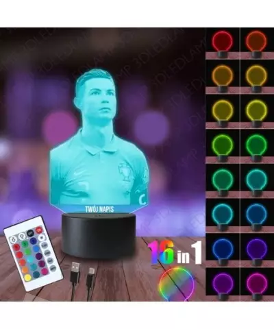 Lampka Nocna 3D LED LAMP Cristiano Ronaldo Reprezentacja